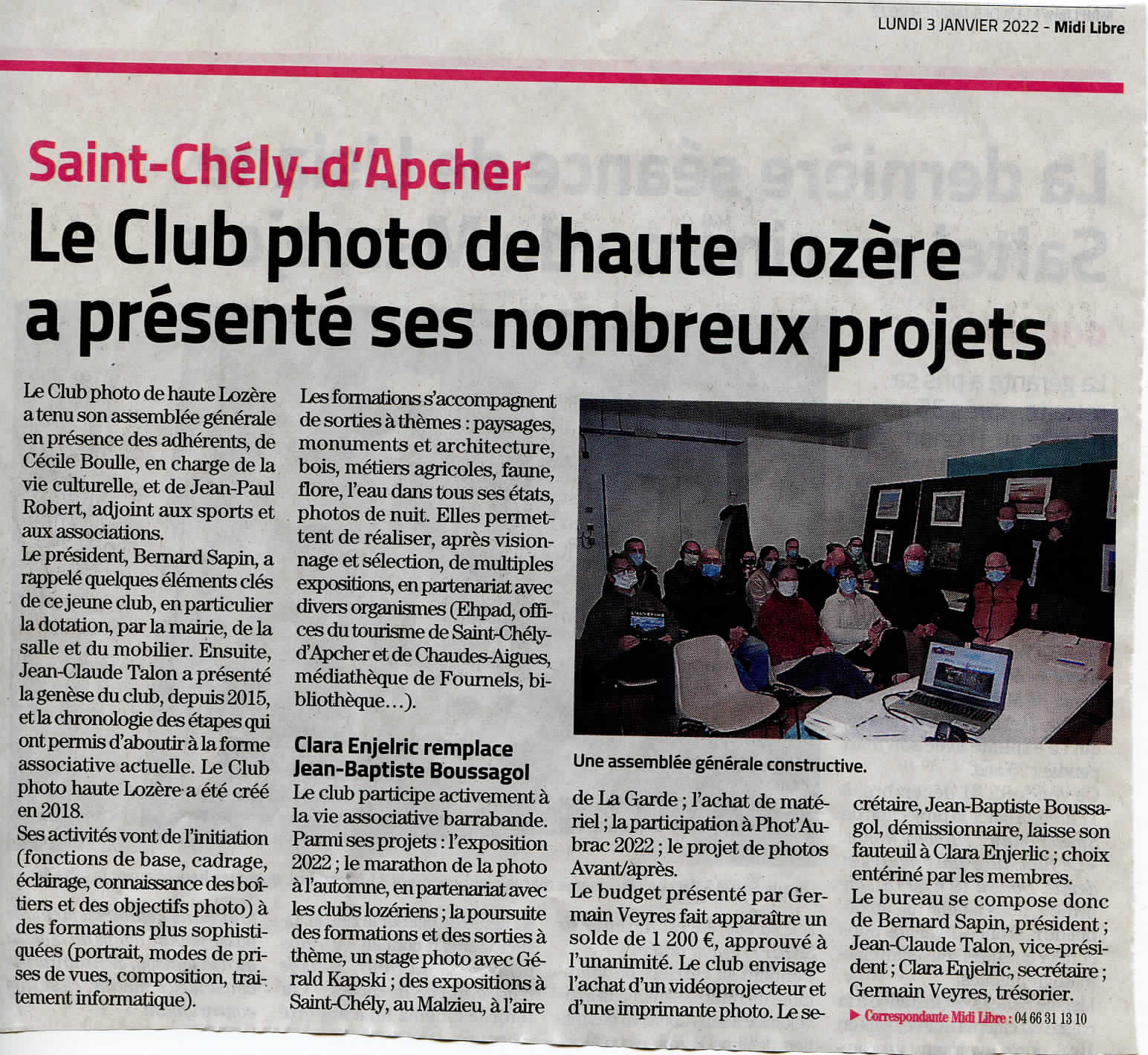 Article-presse-photo-club-Midi-Libre-3-janvier-2022