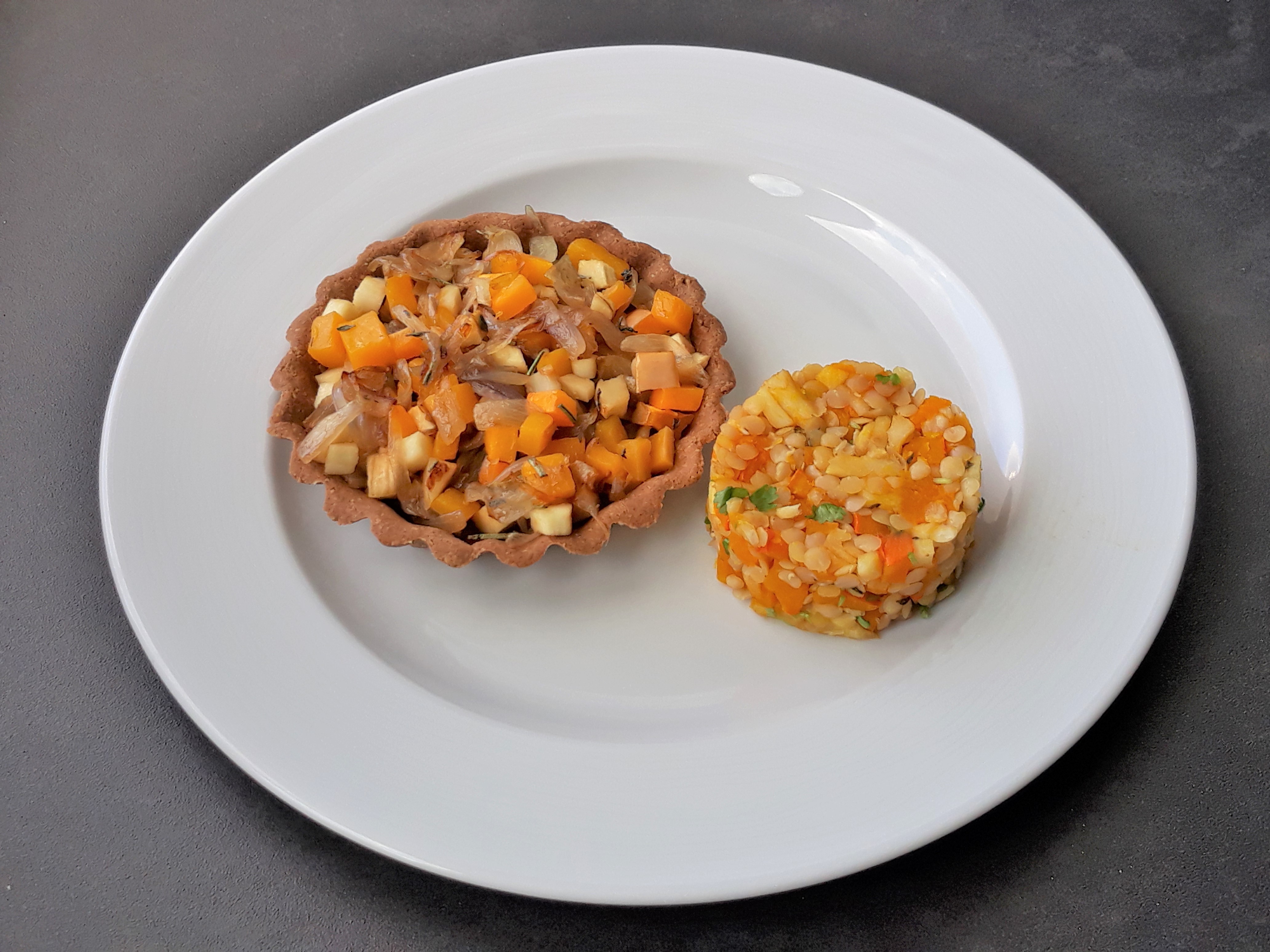 Tartelettes salees et meli melo lentilles legumes