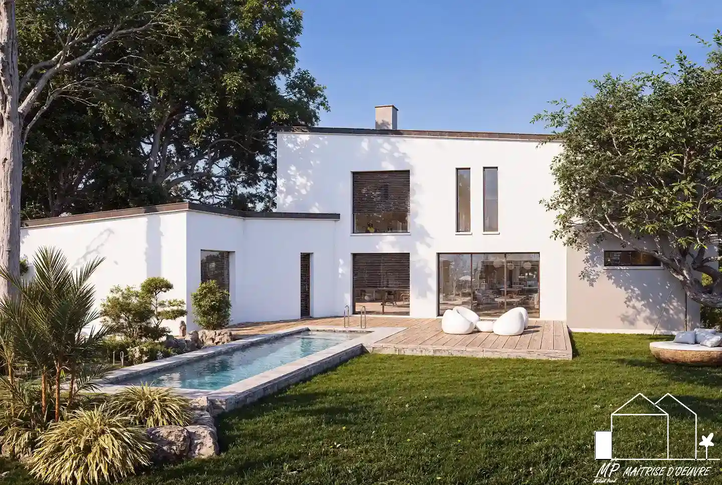 Maison avec bassin de nage entre Rennes et Nantes