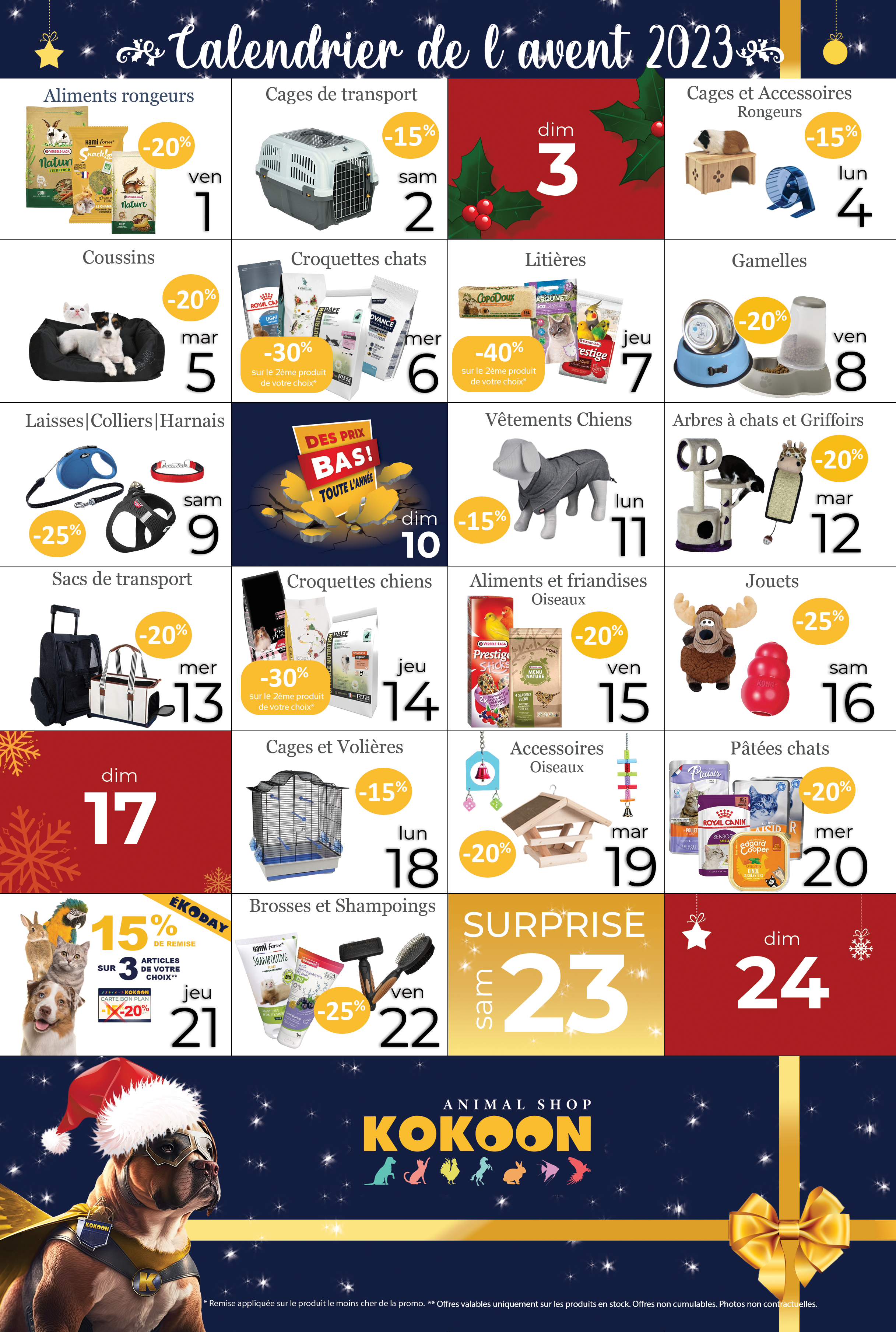 Offres de l'Avent KOKOON Animal Shop