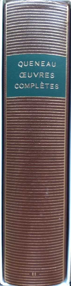 Volume 485AC de Raymond Queneau dans la Bibliotèque de la Pléiade