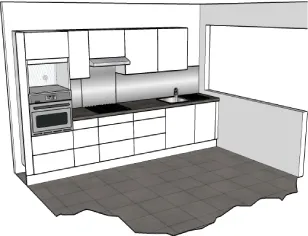 Plan petite cuisine 6m2