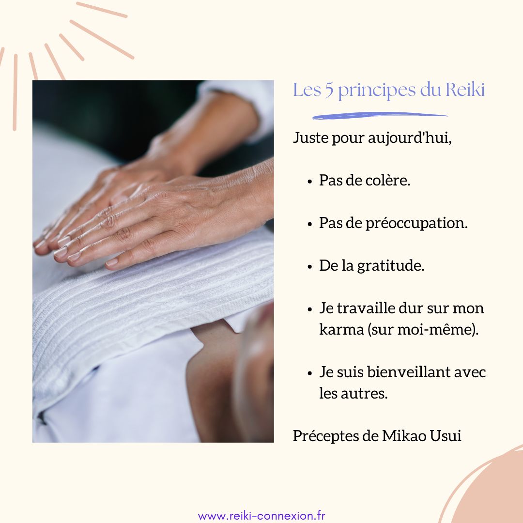 Les 5 préceptes du Reiki