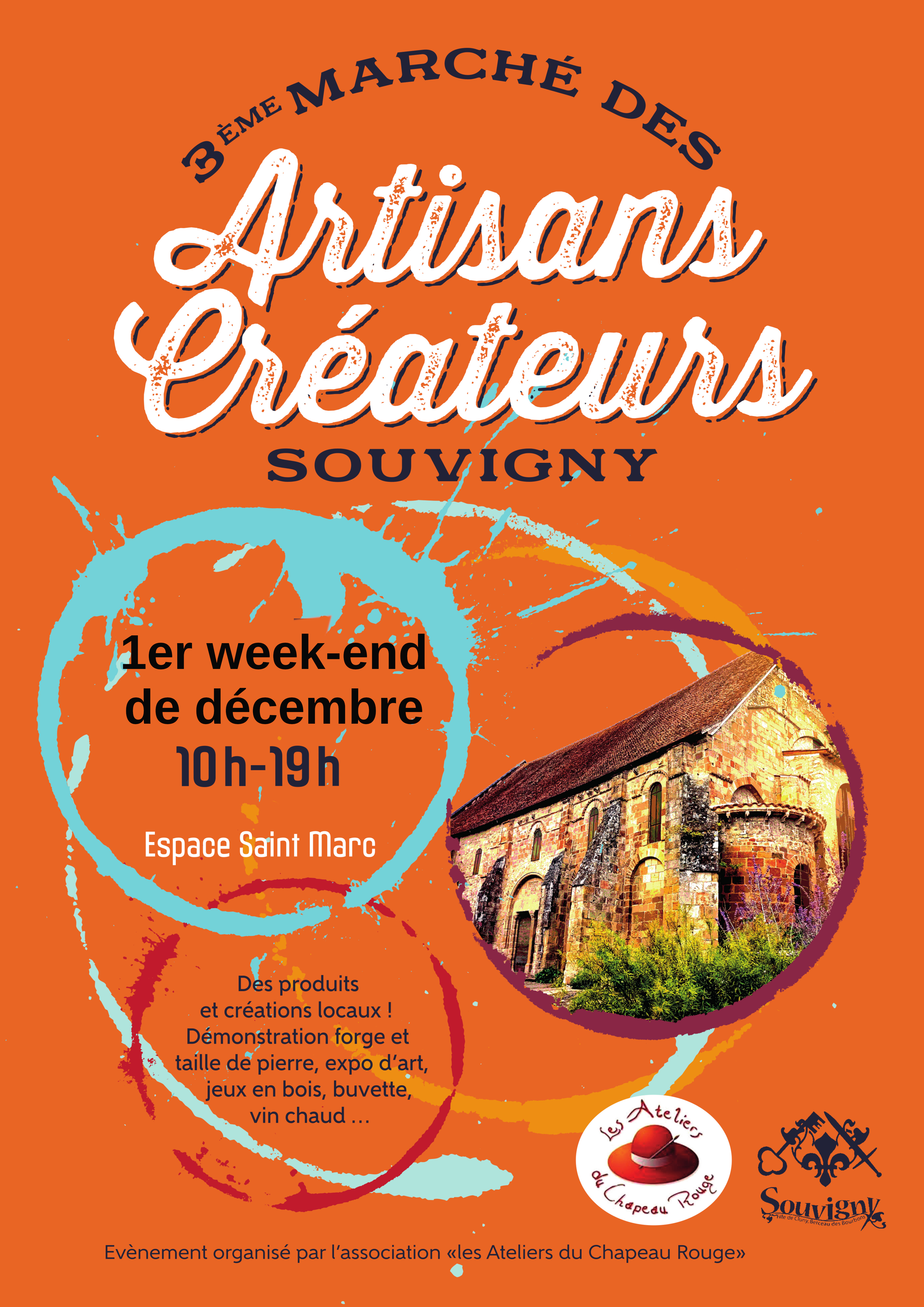 Marché des artisans créateurs à Souvigny les 6 et 7 décembre 2025