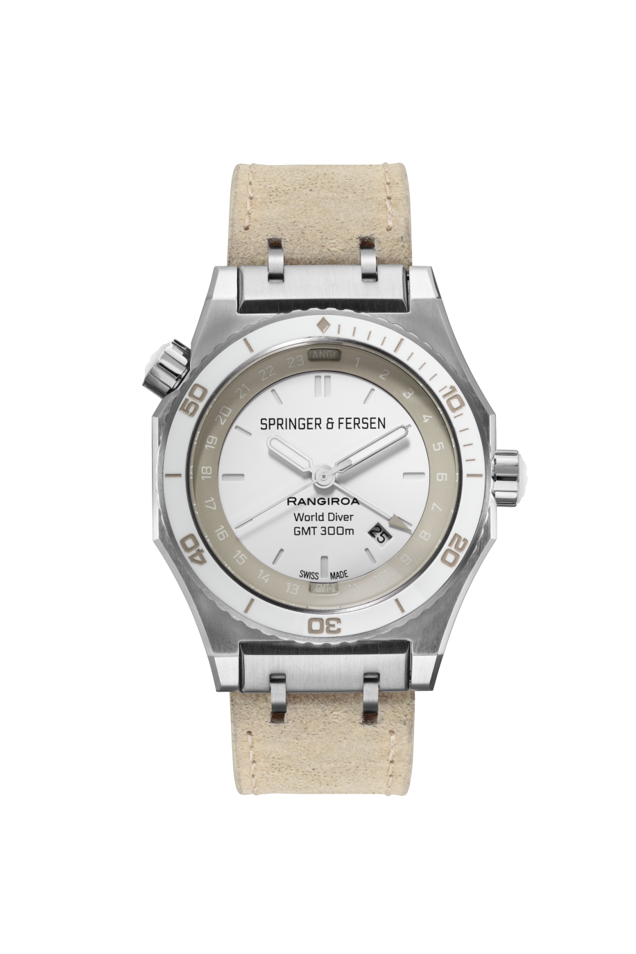 Face tiare white cuir