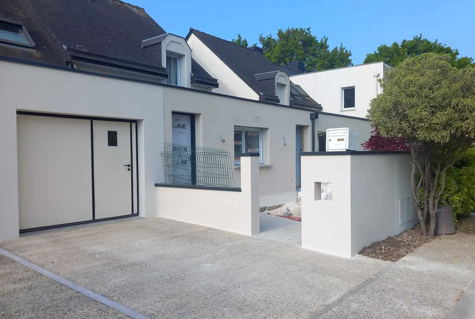 Construction extension de maison rennes ille et vilaine annee 2021 facade nord