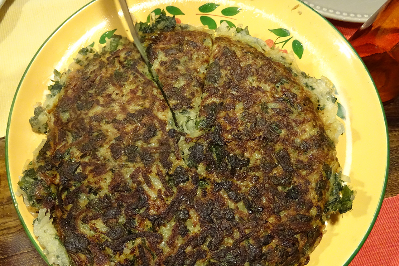 Galette de pommes de terre aux herbes