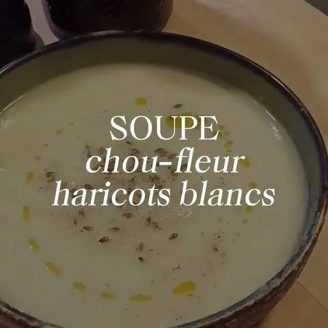 Soupe chou-fleur haricots blancs