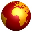 Carte afrique rouge