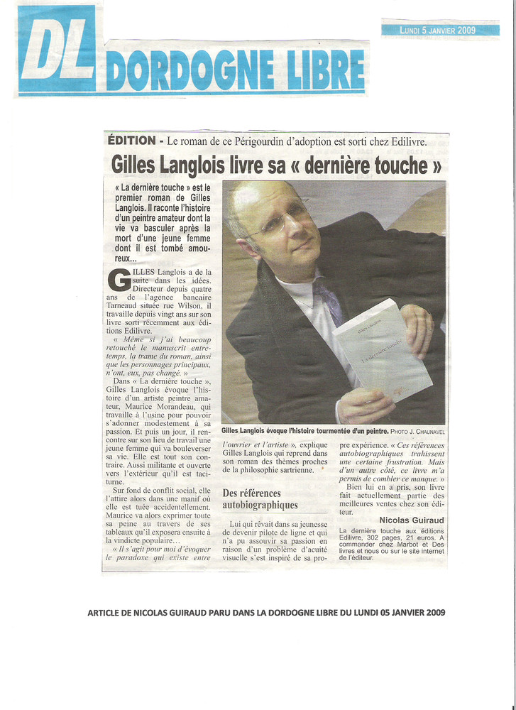 Article la dordogne libre 05012009