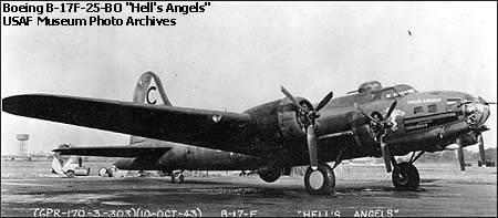 Aircraft B 17F Flying Fortress Hell s Angels WW2 military combat aircraft Cientizta