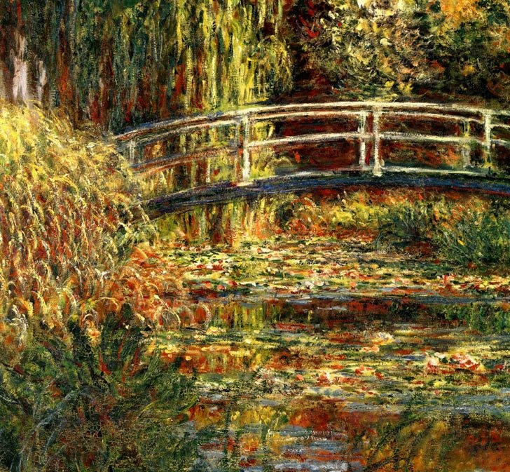 Monet pont nympheas harmonie rose l