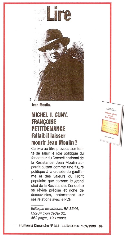 8 2 L Humanite Dimanche Du Mardi 11 au Lundi 17 avril 1996 Archives MJC FP