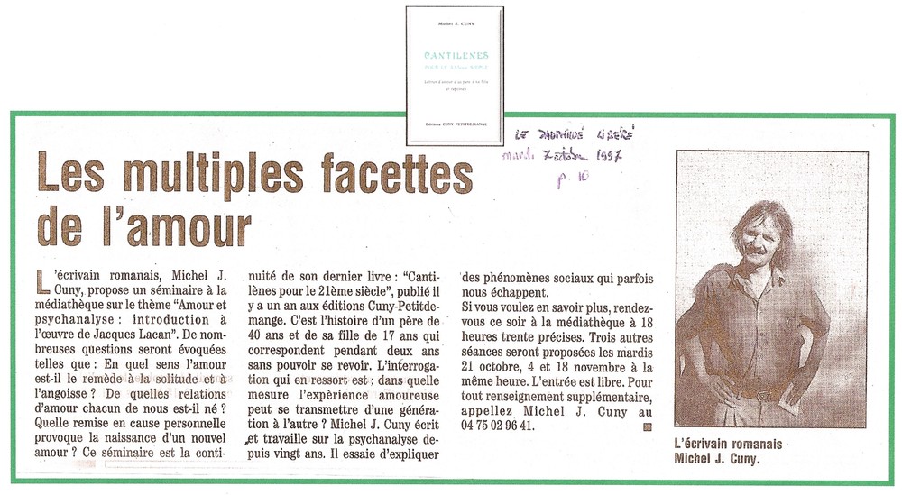 C D9 2 Le Dauphine Libere Mardi 7 Octobre 1997 Archives MJC FP
