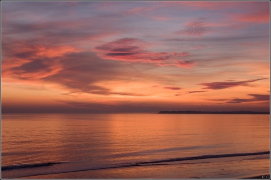 Coucher de soleil sur la mer