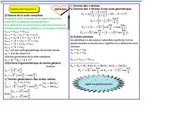 Solution de 1