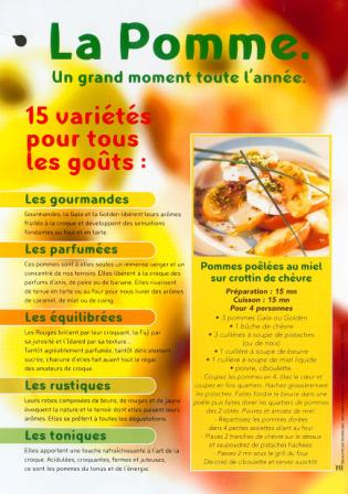 Diff gouts des pommes