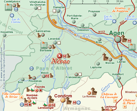 Carte tourisme nerac
