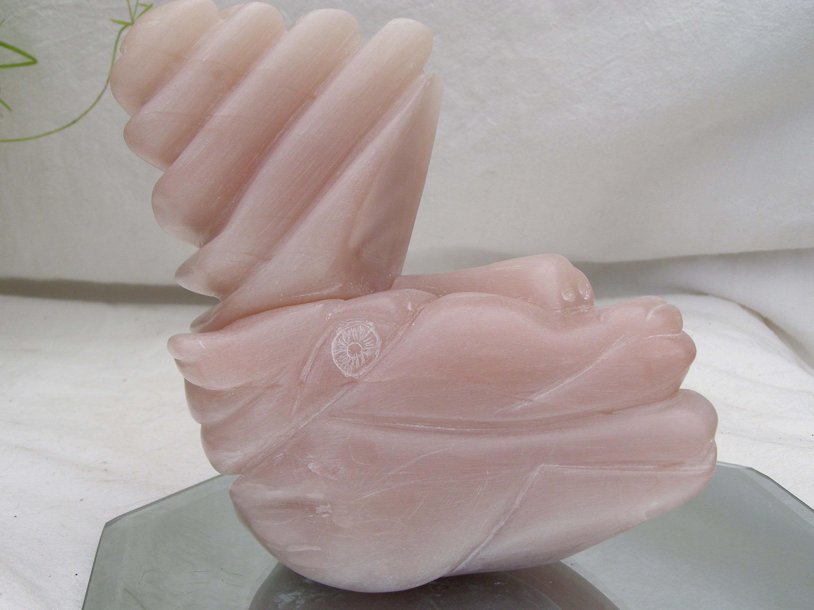 Femme Licorne (stéatite rose)