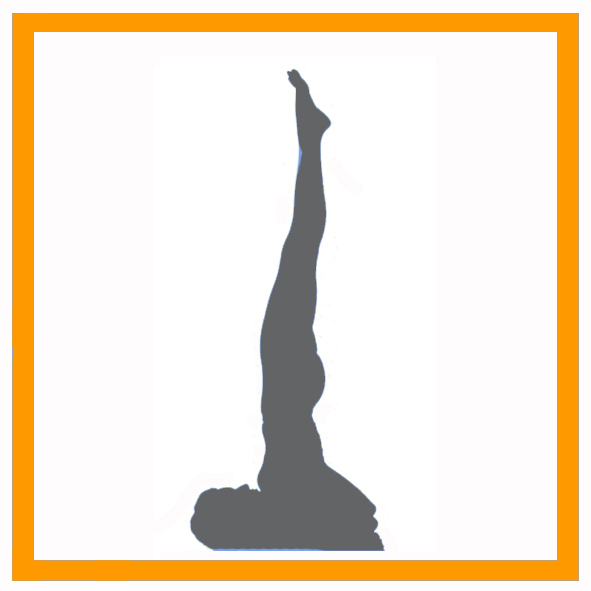 Salamba Sarvangasana orange