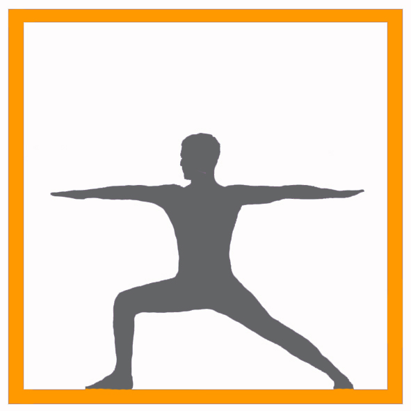 Virabhadrasana 2 orange