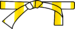 75px Ceinture blanc jaune