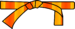 75px Ceinture jaune orange