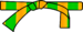 75px Ceinture orange verte