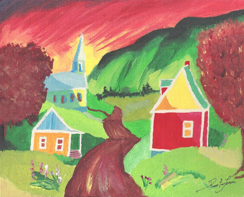 Folk art, Village 1, Vendu Ontario