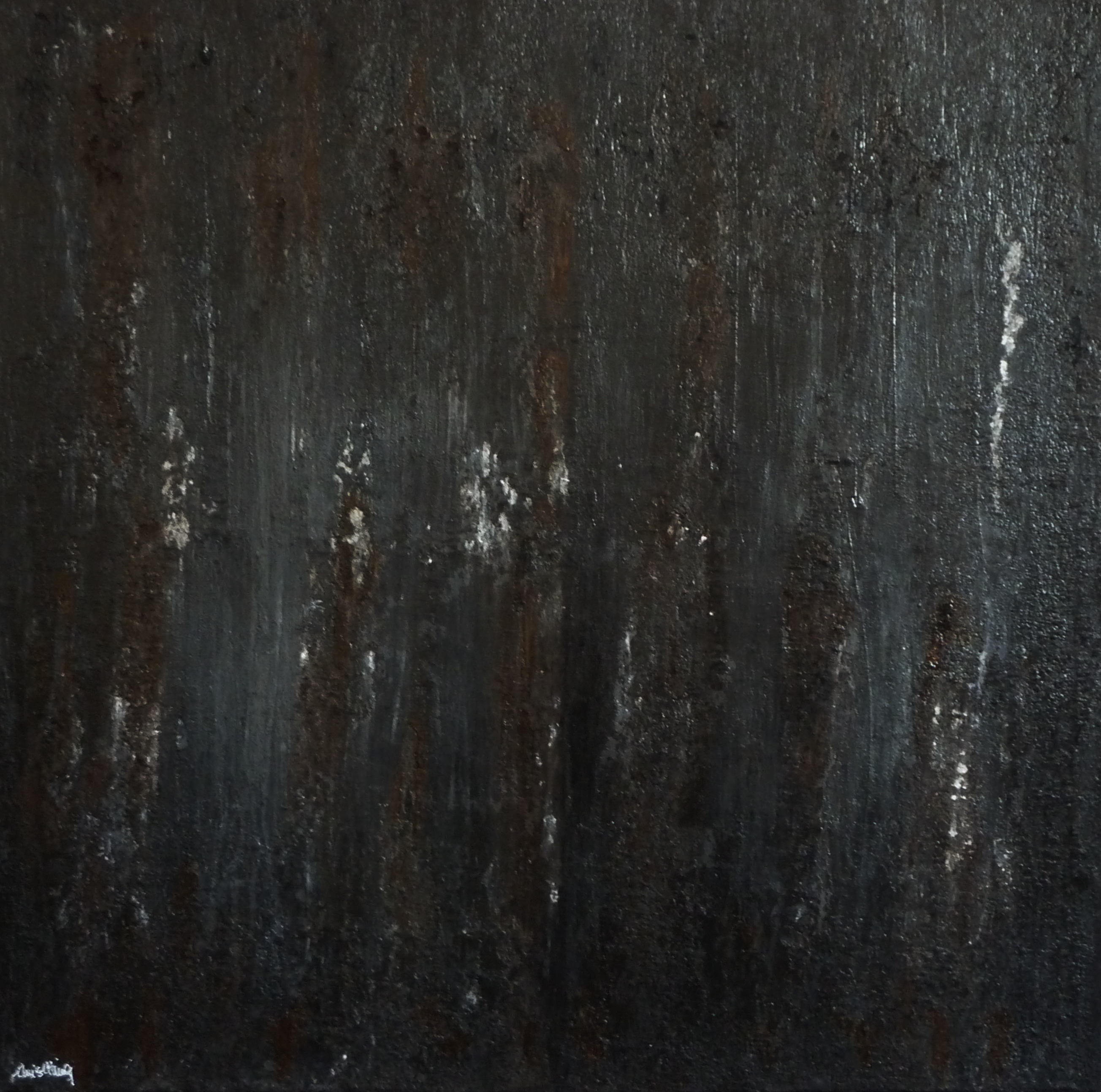 La marche du temps... - Toile 80 x 80 cm
