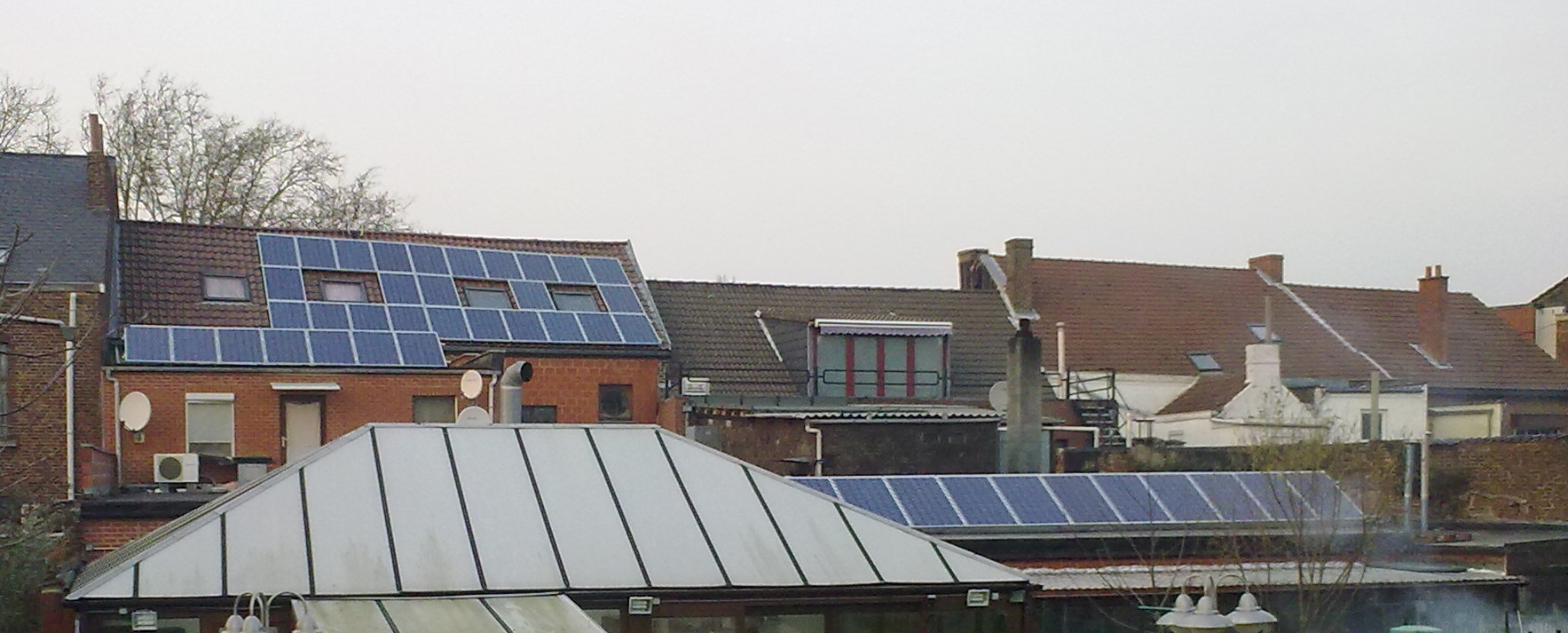 Panneaux installes