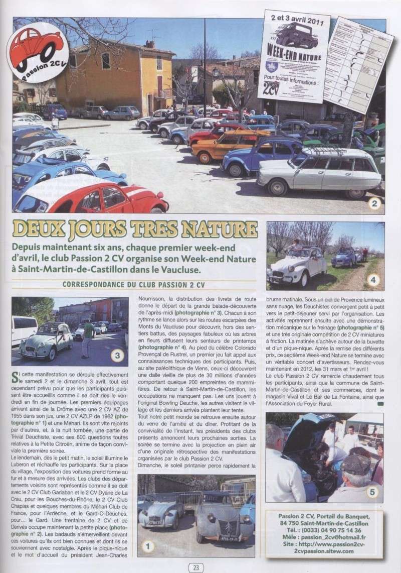Week end Nature 2011 Resume 2cv et derives Mag