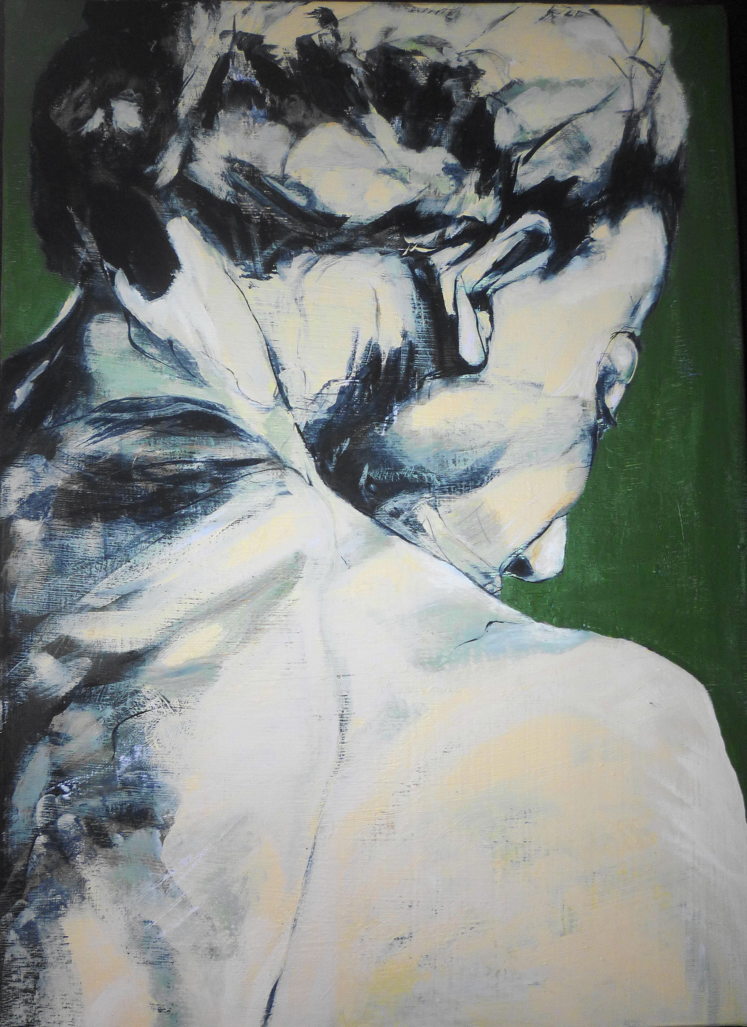 Titre : "rêverie " 70*50cm acrylique sur toile.