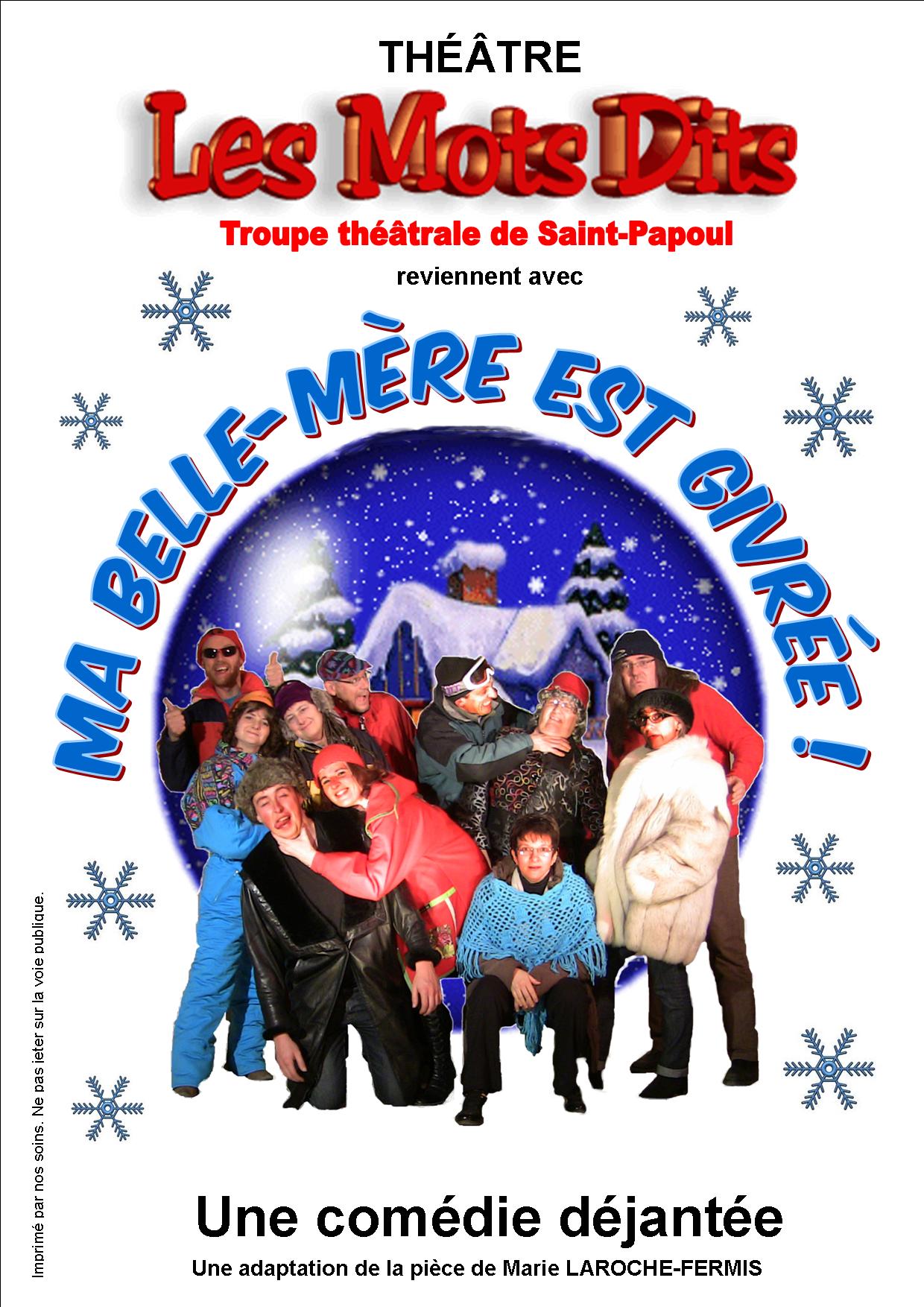 Affiche Ma belle mere est givree A4 ORIGINAL 1 