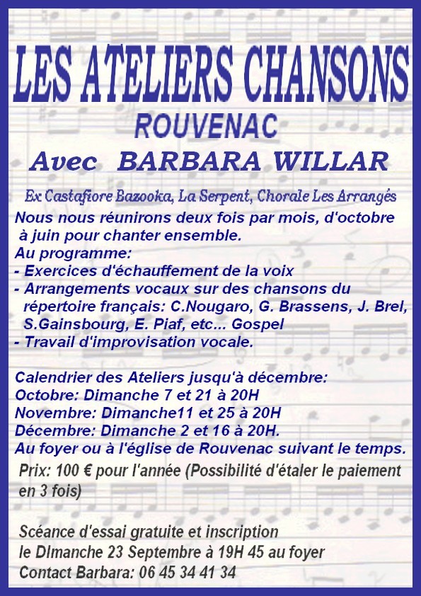 Ateliers chansons Rouvenac 2