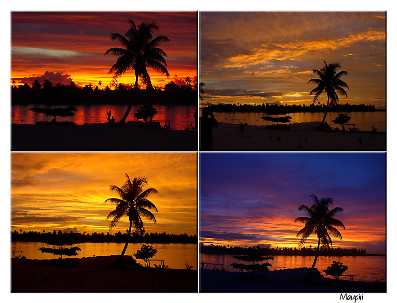 Coucher de soleil Maupiti les sous le vent