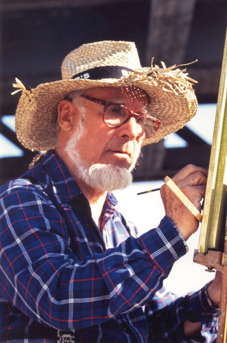 J Grimaux peintre au chapeau de paille