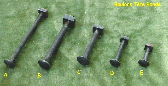 Boulons tetes rondes