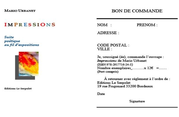 Bon de commande impressions