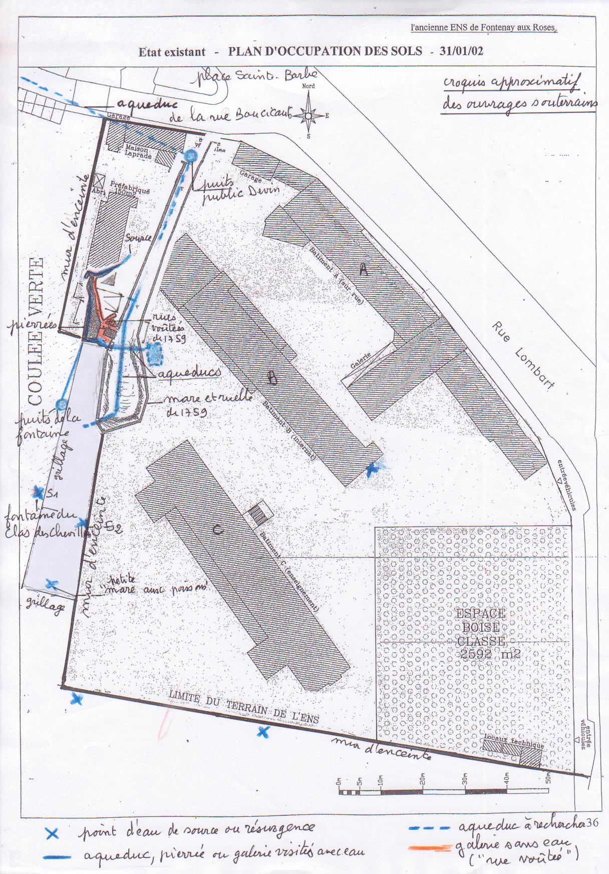 Plan A4 3 batiments mare et ruelle 