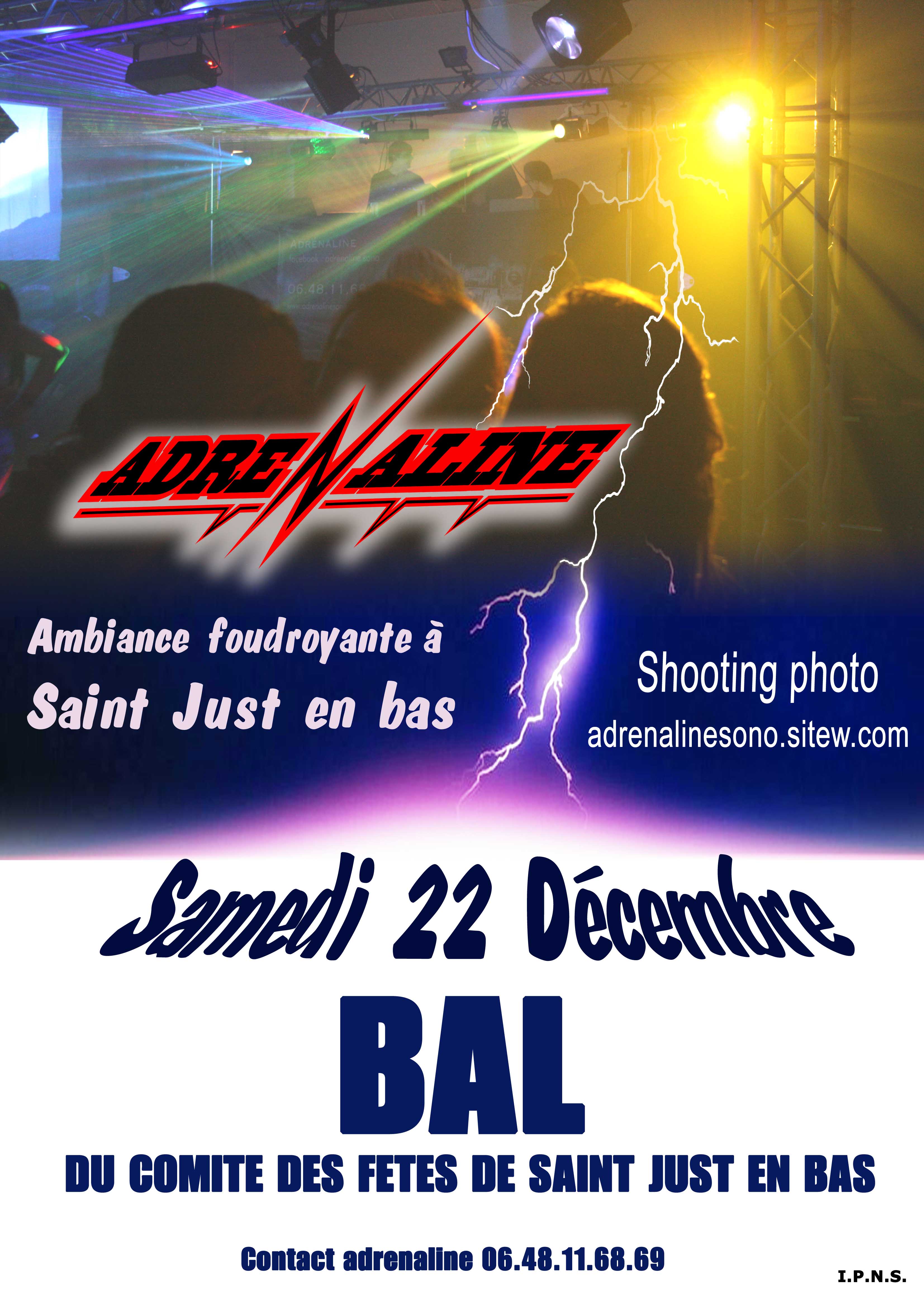 Affiche sono adrenaline 22 Decembre 2012 