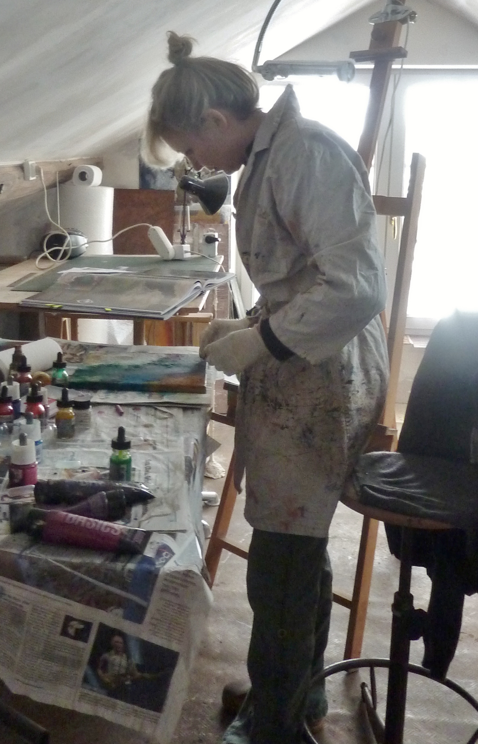 dans l'atelier 