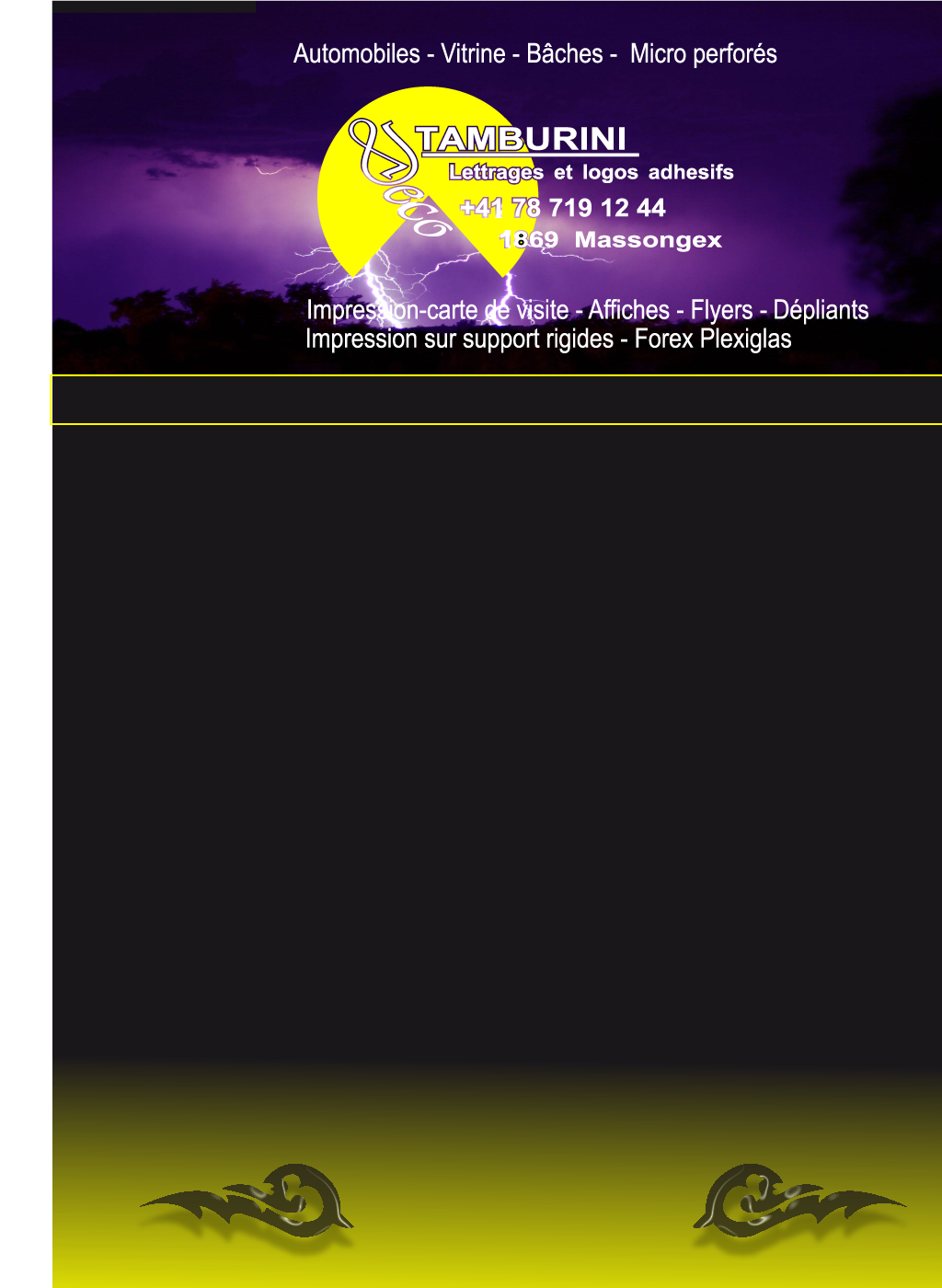 Page de font