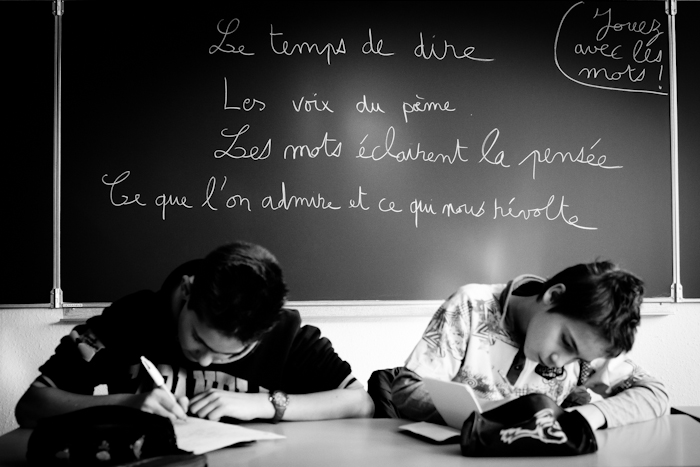 atelier d'écriture au Collège David Niepce à Sennecey-le-Grand - Printemps des Poètes - mars 2013 - photo : Sophie Hébert - http://www.facebook.com/SophieHebertPhotographies