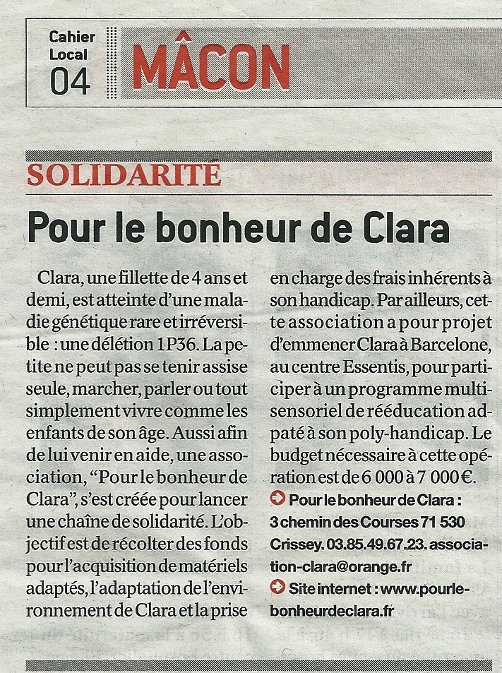 Association Clara Article JSL du 20 02 2013
