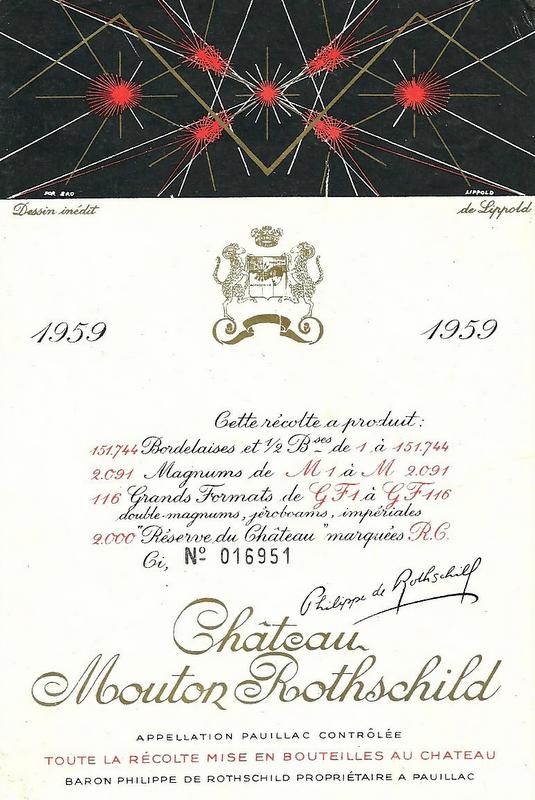 Chateau mouton 1959