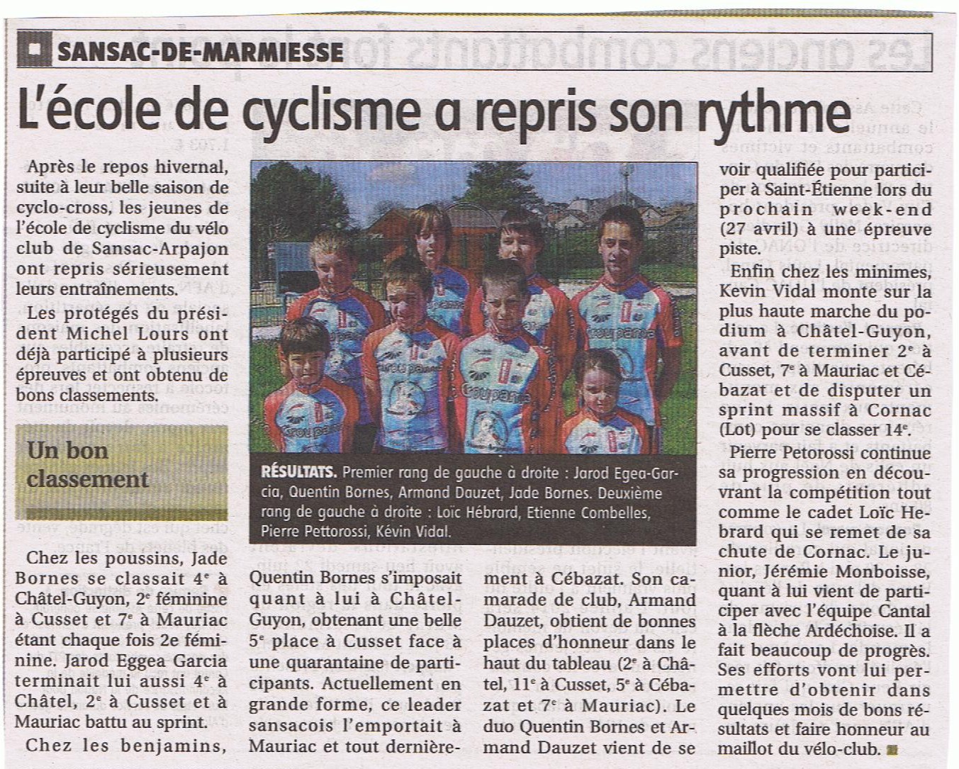 Presse Ecole de velo