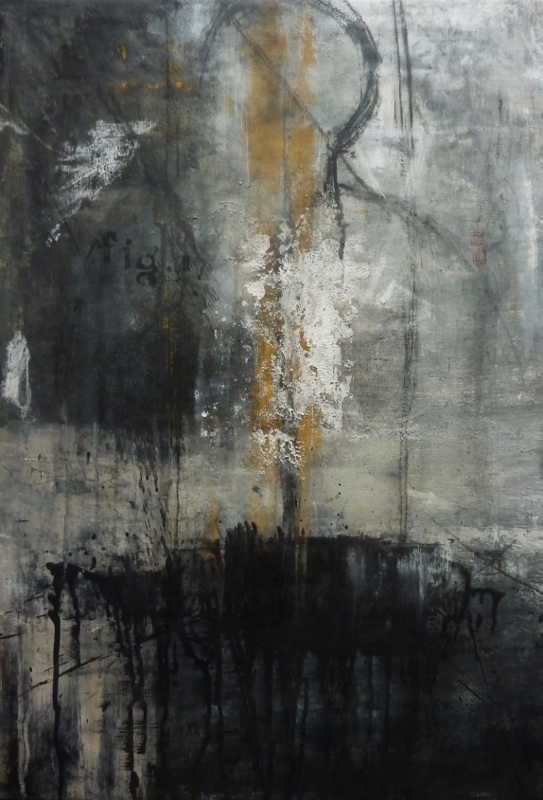 "Corpus I" - Technique mixte sur toile (89 x 64 cm)