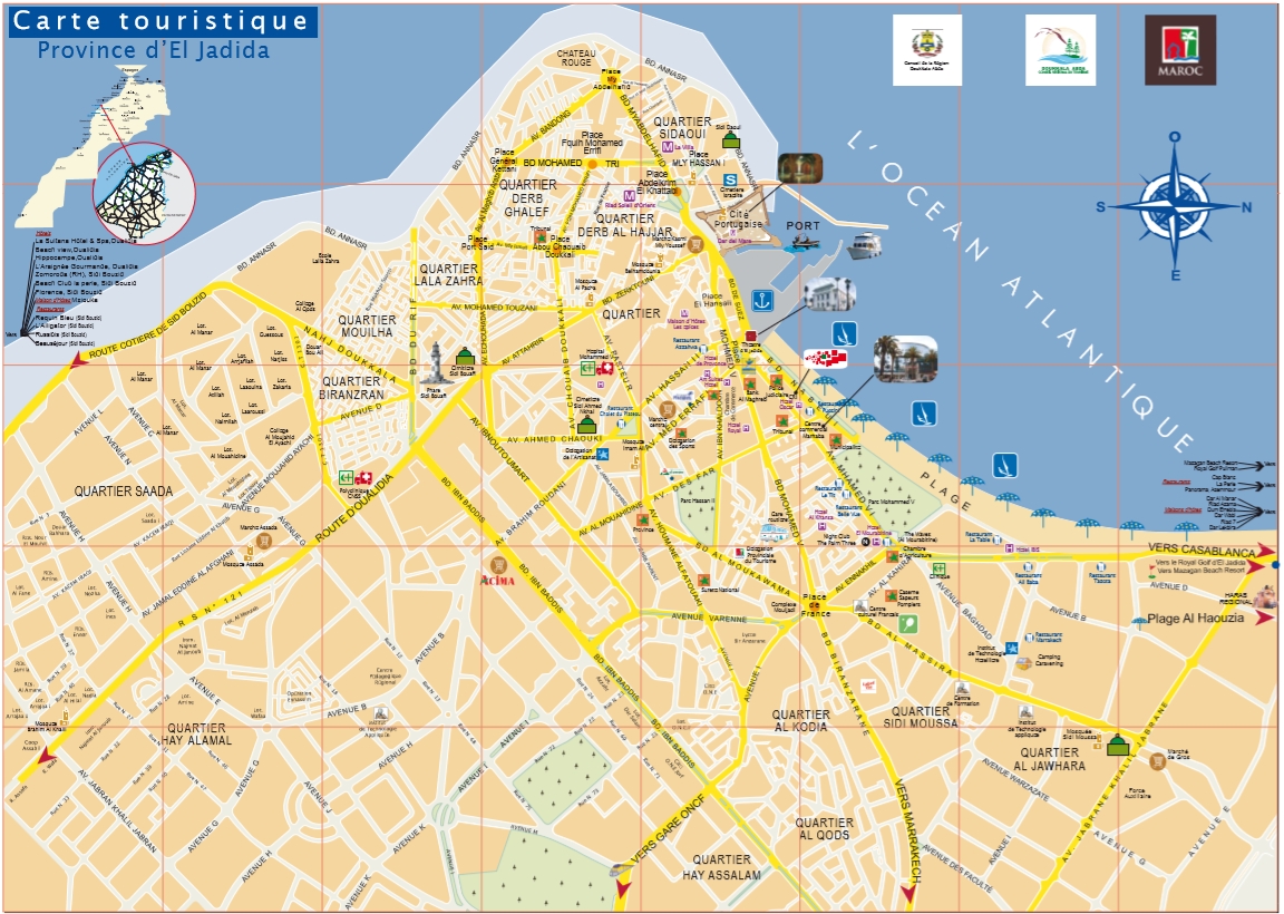 Carte d'El Jadida