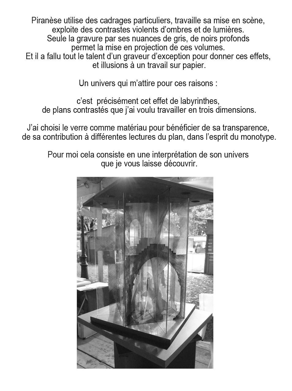 Piranese texte photo
